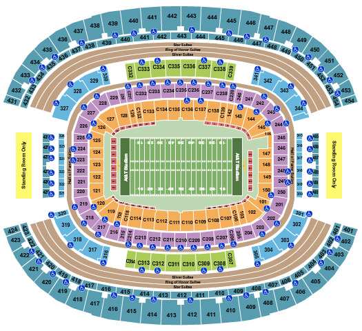 AT&T Stadium AT&T Stadium Seating Chart